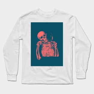 Skeleton and wine Long Sleeve T-Shirt